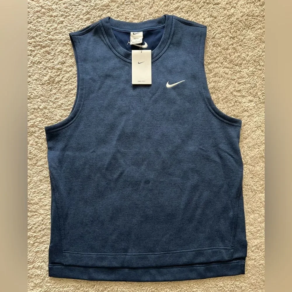 Nike  Dri-Fit Tour Golf Vest Sweater Round Neck Navy
